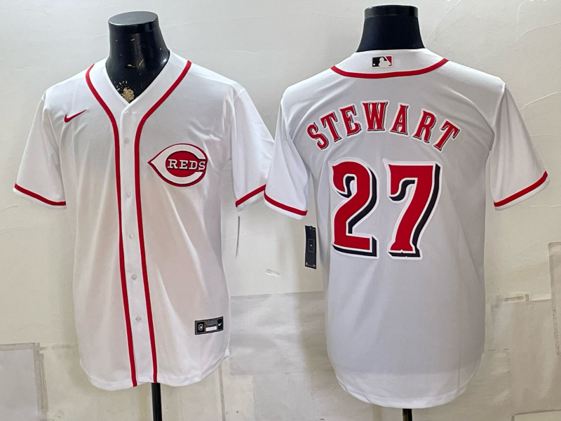 Men Cincinnati Reds #27 Stewart white Nike 2026 MLB Jersey 0815003